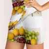Jupes Un bol de fruits jupe sportive de mode féminine avec des poches de tennis golf coulant abricots cerises