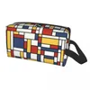 Bolsas de cosméticos Piet Mondrian de Stijl Pattern Travel Bag Woman Women Art Haspe Homenetry Makeup Organizer Lady Beauty Storage Dopp Kit