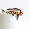 Brandoggle traditionnel Boondoggle Bracelets en céramique tissé Perles de style folk simple bijoux pour femmes en gros # 1489