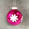 Decorazioni natalizie decorazioni albero vetro ciondolo creativo dono vibrato commercio estero 5,5 cm Piccolo fiore dipinto
