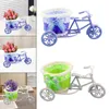 Dekorative Blumen Fahrrad Künstliche Blumendekoration Ständer gewebter Korb Vase Ornament Nostalgisch für Partydekoration