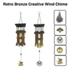 Dekorativa figurer Kinesiska traditionella retro 8 rör Bronze Creative Wind Chime Metal Tube Bell Yard Garden Outdoor Living Chimes 60cm