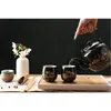Japońska piękna azjatycka porcelanowa herbata czarna z 1 czajniczką 6 szklanki taca nierdzewna dla dorosłych 240428