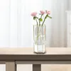 Vasen Blumen Vase Glassrohr mit Metallständer Rack Terrarium Pflanzenhalter Anordnung für Tischschlafzimmer Desktop