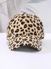 Berretto da palla cappello leopardo autunno femminile e invernale a velluto di berretto da baseball Conservazione di calore per la protezione solare Hard Top Men