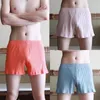 Onderbroek losse elastische herenbriefjes man aro broek jongens thuis shorts pyjama heren ademende ondergoed katoenen bokser voor mannen