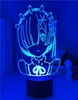 Keychains relife i en annan värld än Zero Stand Model Desktop Decor Kawaii Ram Rem Akrylfigurer Led Night Light Otaku CO5728598