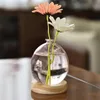 木製のスタンド植物ホルダーデスクトップガラスの花瓶のための木製スタンド植物ホルダーデスクトップグラスの植物鍋バルコニーの装飾