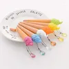 60Pcs Cute Ice Cream Shape Gel Pens Cone Water Pen Black Ink Student School Supplies