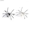 Broches 1pc noire araignée perle insecte broche femelles cadeaux masculins accessoires de la personnalité de la mode coréenne bijoux