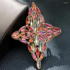 Broches Arrivée Crystal Cross pour femmes Grands accessoires de combinaison de mode Pin vintage 2 couleurs disponible