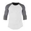 Męskie koszulki Hirigin marka harajuku jogger 3/4 T-shirt Męskie Mens Baseball T-shirt Drużyna Mundur Flat Top Street Clothingl2403