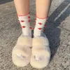 Frauen Socken 1 Paar Frühlings Sommer Spitze Rosenhaufen Mädchen weich atmungsaktives Netz transparentes Kalb Retro Hollow Mid-Tube-Strumpf