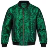 Yüksek STREE Yeşil fermuar ceketi için Jacquard Pasiley Moda Dokuma Spor Sokak Giyseni Forgfal Güz Kış için Uzun Kollar 240428