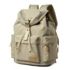 Backpacks Womens Canvas Rucksack Langlebiger 14 -Zoll -Laptop -Rucksack mit großer Kapazitäts -Draw -String -Backpackl2405