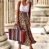 Signe Summer Elegant Leopard Stampa Long Skirt 2024 Donne Fashi