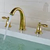 Bathroom Sink Faucets Fashion Chrome Copper Cold And 8' Widespread Faucet Basin Mixer Three Holes