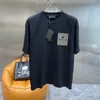 Вышиваемая футболка мужская короткие рукава металлические карманные толстовки Дизайнерская футболка летняя пуловер