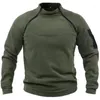 Sweat à capuche masculin 2024 Collier debout sweat à sweat masculin d'automne hiver chaud couleur solide couleur extérieur tactique respirant pour hommes tactiques gym