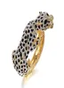 Pantera de leopardo Bangle Women Bracelet Femme esmalte o presente Animal Crystal Party Gold Brazalete Mujer Indian Jewelry Kpop Moda 21093467994