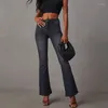 Frauen Jeans 2024 Frühlings- und Sommer -Amazonas -Europa Die United States Denim Flared Hose Mode Jeans.