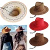 Bérets en daim cowboy fashion largeur unisex jazz jazz western style sophosteur accessoires