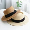 Sommerhut für Frauen Männer Panama Strohhüte Reisen Strand Sonnenweite Krempe Fedora Jazz UV Schutzurlaub 240429