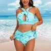 Swimwear femminile 2 pezzi Bikini sexy da donna sexy da bagno set di gonne per gradiente femminile 2024 abiti da nuoto bibici da spiaggia per la spiaggia per