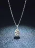 Модный 925 Серебряное серебро 1 Ctcolor Moissanite Pendent для женщин ювелирных изделий Platinum 4 Prong Clabile Dired 9406083