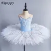 Scary Wear Blue Ballet Dance Robe Girl Little Swan Tulle Tutu Performance