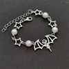 Strand Gothic Star Bat et artificiel bracelet fille punk charme y2k bijoux de mode cadeau