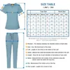 Arrivée Custom Women Nursing Scrubs Pantalons de jambe droite Set Hospital Doctor Set Femmes Femmes Élégantes Hôpital Slim Hospital Uniforme 240420