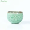 Tearware conjunto longquan celadon kiln xícara de chá de porcelana de porcelana xícara de chá kung fu x x cea rachadura aberta xícara de chá de chá de chá de chá