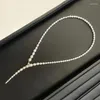 Pendenti 3-7 mm Regalo per cappotto a gradiente di perle naturale per donne perle vere cravatta sexy maglione caduta 50 cm con chiusura universale