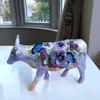 Ceramic Cow Bull Figurines Home Decor Crafts Room Decoration Butterfly Cattle Office Porcelain Animal Figurines 240429
