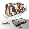 Bolsas de cosméticos Piet Mondrian de Stijl Pattern Travel Bag Woman Women Art Haspe Homenetry Makeup Organizer Lady Beauty Storage Dopp Kit