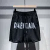 Amerikaans modemerk recht been Casual Capris 2023 Zomer Nieuwe modieuze brief Gedrukte Sanitaire broek Sportshorts voor mannen Women Women