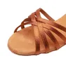 Chaussures de danse enfants adultes filles latines enfants salsa salsa baskets de danse 3,5 cm à talon bas en daim doux semelle intérieure
