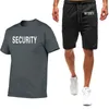 Trass de pista masculino Swat Segurança Homem Homem de verão de alta qualidade Camiseta