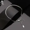 ORSA JEWELS 14K Gold Plated Paperclip Chains Tennis Bracelet For Women 925 Sterling Silver Handmade Bracelets Jewelry SB141 240423