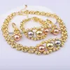 Orecchini di collana Set Women's Gold Color Luxury Perle Bracciale Old Money Style Accessori da sera Accessori