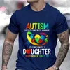 T-shirts masculins Vêtements pour hommes Autisme maman et papa ne viennent pas t-shirt autism sensibilisation masculine y2k top family famille assortiment pour hommes t-shirtl2403