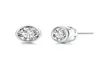 925 STERLING Silver Bling Earring Set White Color Mignon Boucles d'oreilles à étalons ronds pour femmes Bijoux de mode cadeau d'anniversaire entier Fine 8961729