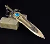 16cm colecionáveis ​​lol o rei bárbaro Tryndamere Zinc Ligy's Kingchain Keyring Bronze Sword Pinging4596977