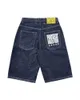 Shorts y2k pour hommes lâches décontractées jean sort