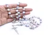 Katolska pärlor Rosarinhalsband Färgglada perfekt för första nattvardskatolisismen Religiös gåva2752619