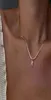Colar de pingente inicial de zircão embutido para mulheres Cadeia de ouro Charms fofos collier colares de jóias de joalheria de joalheria1175338