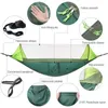 Hangmatten kamperen hangmat met muggennet en 118x118in Rain Fly Tarp6-ring boomriem hangmatten slingeren voor backpacken overleving