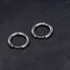 Hoop Earrings 1 Pcs Women/Man Stainless Steel Small Hoops Earring Piercing Ear Cartilage Tragus Simple Thin Circle Anti-allergic Buckle