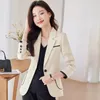 Kvinnors kostymer formell professionell eleganta blazers jackor takar kvinnor kontor damer affärsarbete slitage karriärintervju outwear tops plus